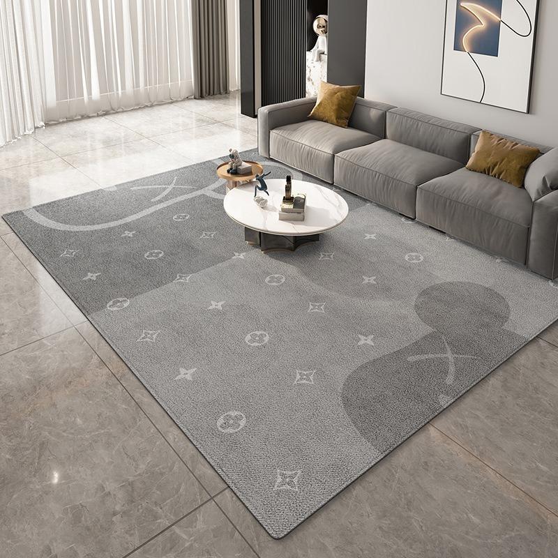 Minimalist Modern Flannel Area Rug Soft Living Room Carpet Modern Neutral Tone Floor Mat for Sofa Bedroom Home Decor Fashion