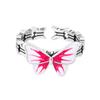 Simple High-end Glue Butterfly Ring Niche Design Personality Fashion Temperament Light Luxury Open Female Ring
