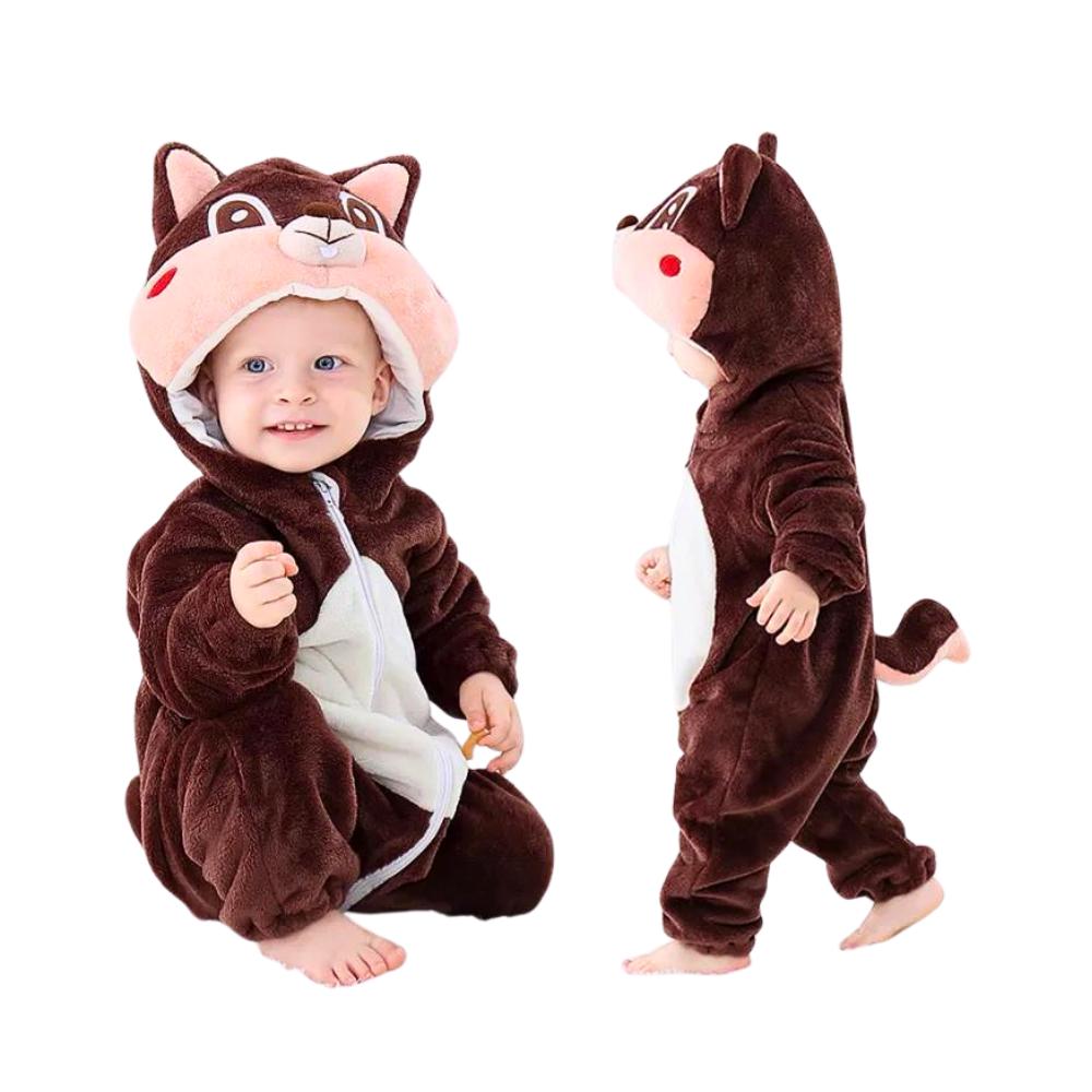 Piżama Onesie Kostium Przebranie Śpiochy Wiewiórka Niemowlę 120: 95-105 Cm