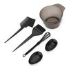 Hair Colo  Brush Hair Tint Salon Mixing Bowl Anti‑Slip Hair Dyeing Styling Tool(Black )