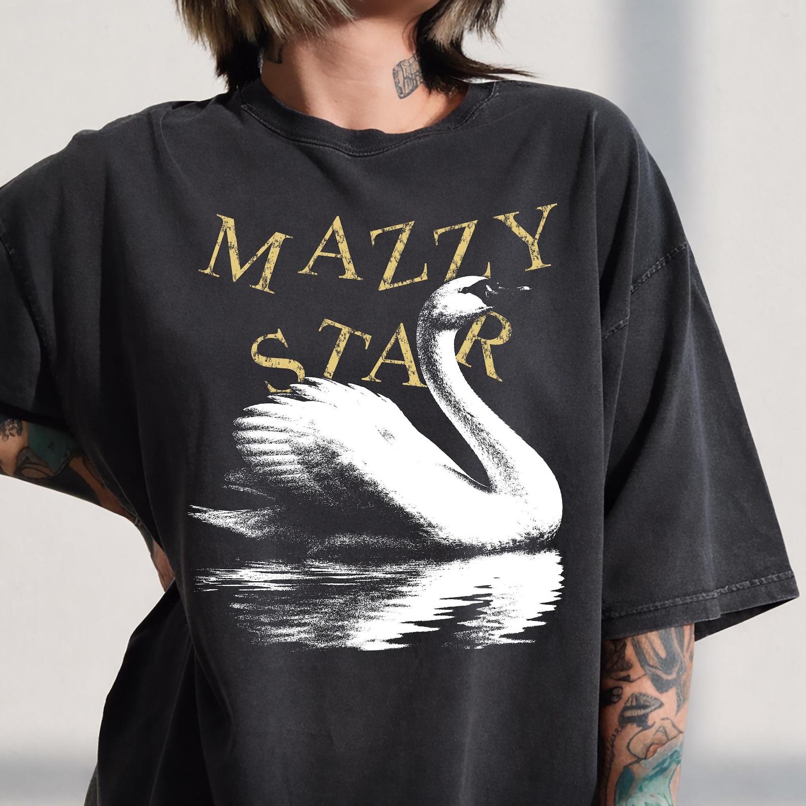 Mazzy Star Swan T-Shirt, 90s Alt Band Graphic Tee, Dream Pop Music Shirt XL