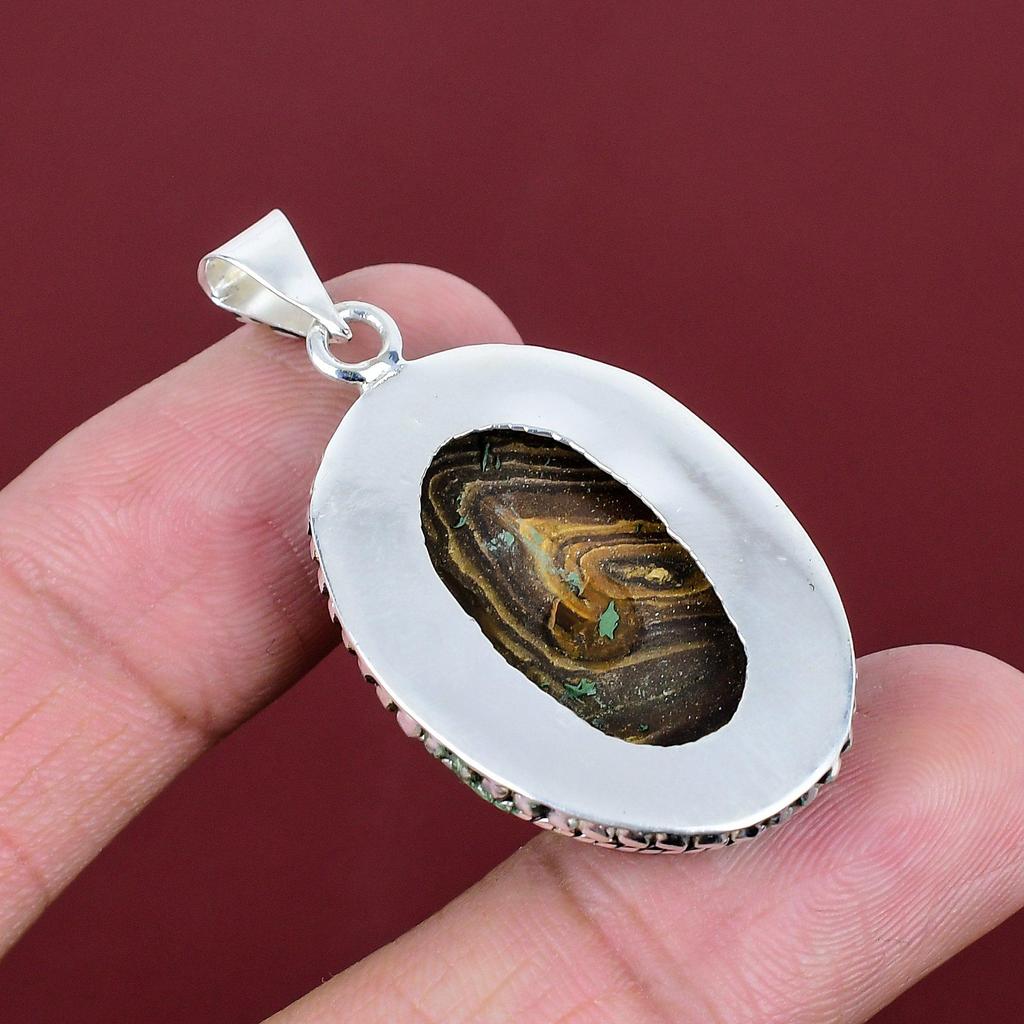Ethopian Opal In Boulder Opal Pendant Gemstone Handmade Pendant 925 Sterling Silver Pendant Unique Jewelry Gifts for Mom Statement Pendant