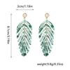 Pinkdudu Vintage Bohemian Leaf Stud Earrings Simple Tassel Dangles Minimalist Design for Women PD431