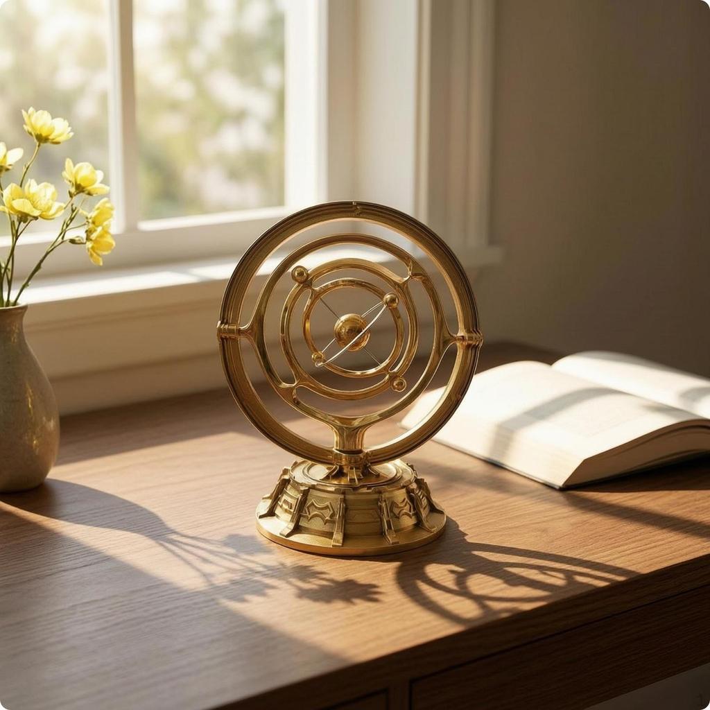 Desktop Ornament with USB Cable TwopowerPower Metallized Astronomy Decor for
