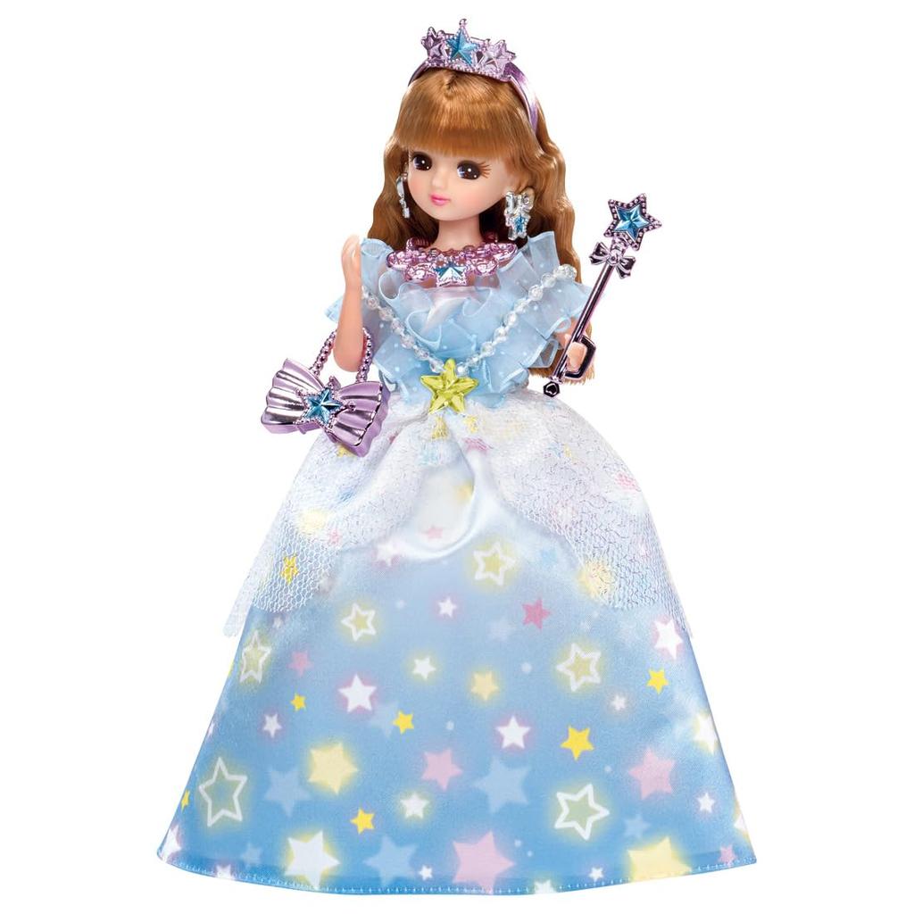 TAKARA TOMY Papusa Shiny Star Princess Play Toy Ages Licca-chan LD-03 Dress-up 3+