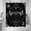 1Pc Skull And Butterfly, Gothic Style Shower Curtain, Waterproof, Washable, With 12 Hooks, Bathroom Shower, Bathtub, Home Use