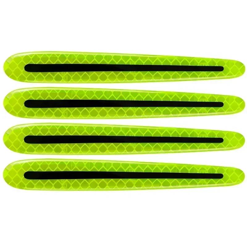 Car Door Bowl Handle Protector Safety Warning Anti-collision Anti-scratch Reflective Strip Exterior Protection Accessories Interior Mirrors 6