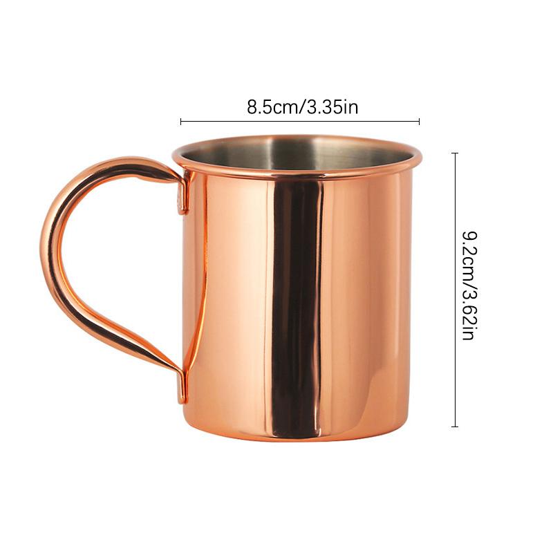 410Ml 100% Copper Moscow Mule Mug Cocktail Wine Cup Hammered Coppery Beer Mugs Coffee Mug Milk Cup Bar Cup Drinkware Durable