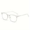 1 Piece Of Men'S Casual Style Half Framed Glasses Pc Lenses Decorative Glasses Black Ideal Gift Choice