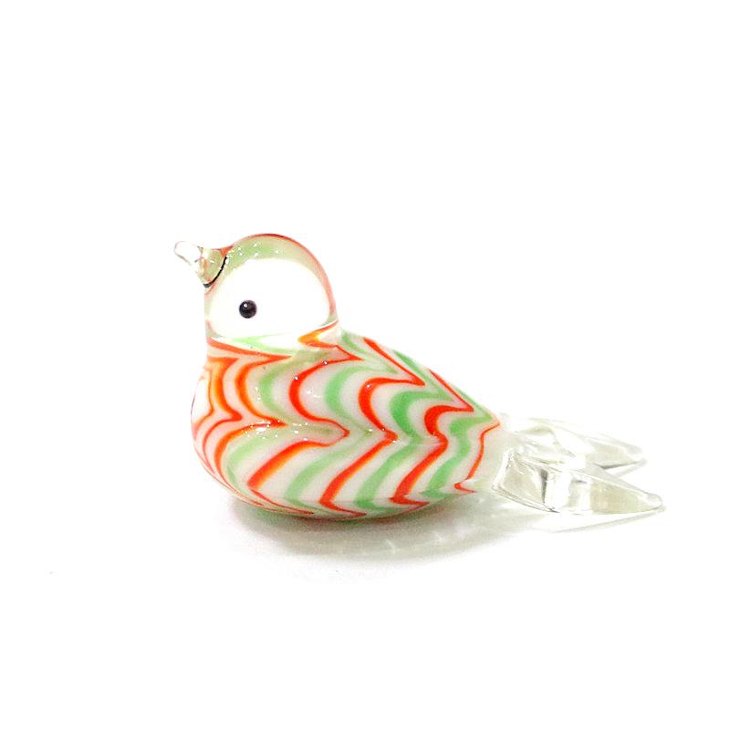 Miniature Murano Glass Bird Decorative Figurine Japan Style Home Fairy Garden Decor Accessories Lovely Handmade Animal Ornaments