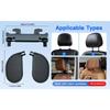 360° Adjustable Car Headrest with Memory Foam, Ergonomic Neck Support Pillow with Side Wings, Sleeping Travel Cushion for Most Vehicles