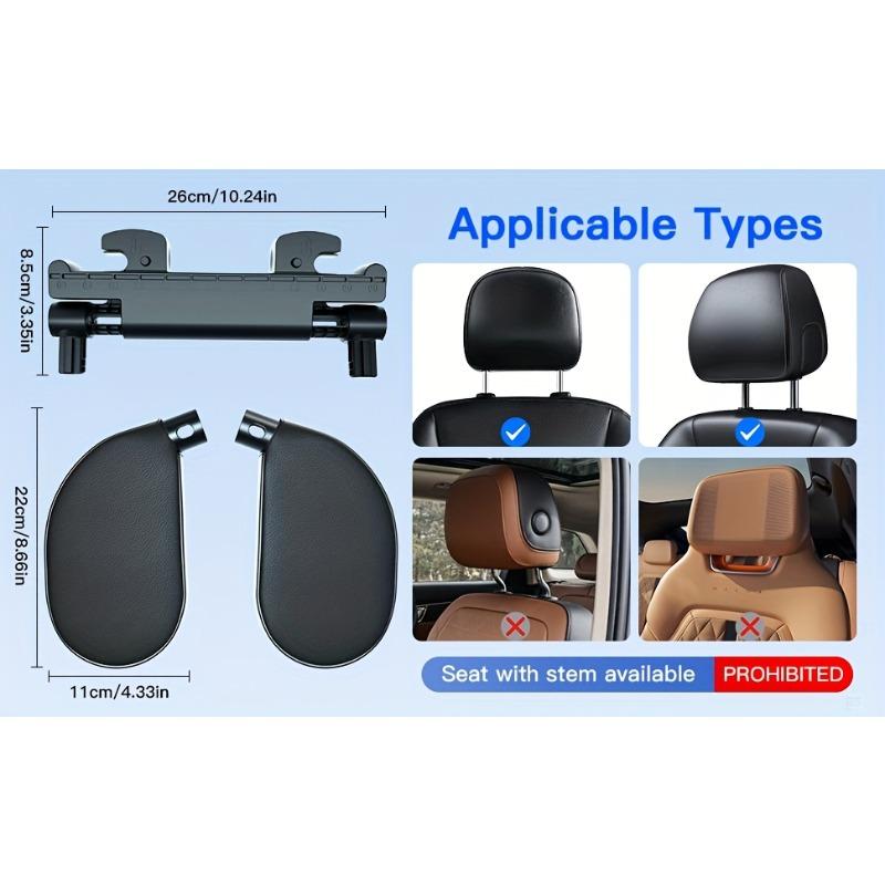 360° Adjustable Car Headrest with Memory Foam, Ergonomic Neck Support Pillow with Side Wings, Sleeping Travel Cushion for Most Vehicles