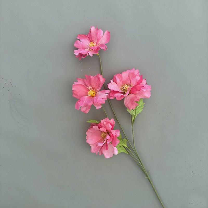 74CM 4Heads Silk Artificial Orchid Flower Branch for Home Room Wedding Decorations Indoor Vase Flower Arrangement Decoration