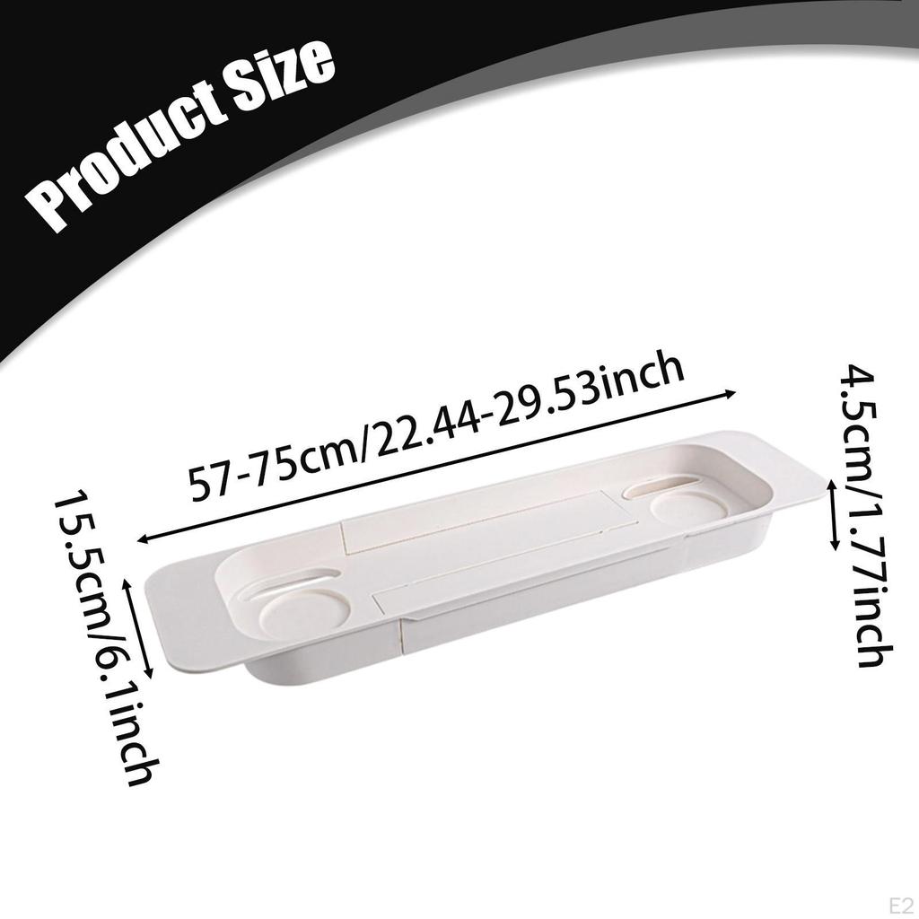 Bath Tray Bathroom Organizer Expandable Storage Rack Drain Shelf for Candle Home Gifts