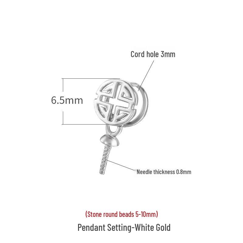 

Элегантная золотая подвеска 18 карат для ожерелий из жемчуга или нефрита, сделай сам
