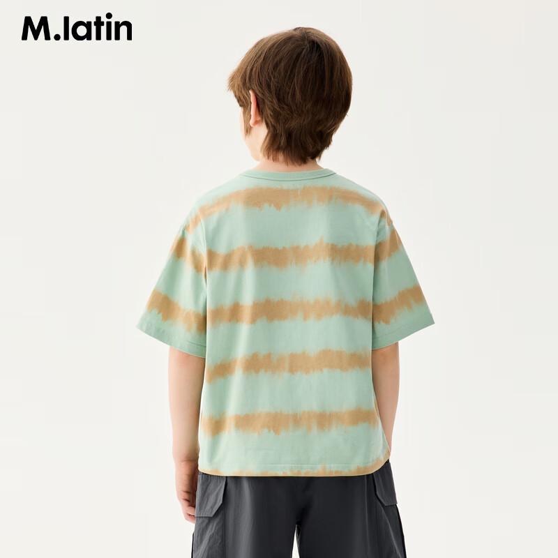 M.Latin Boys  Striped Color Block Short Sleeve T-Shirt 140