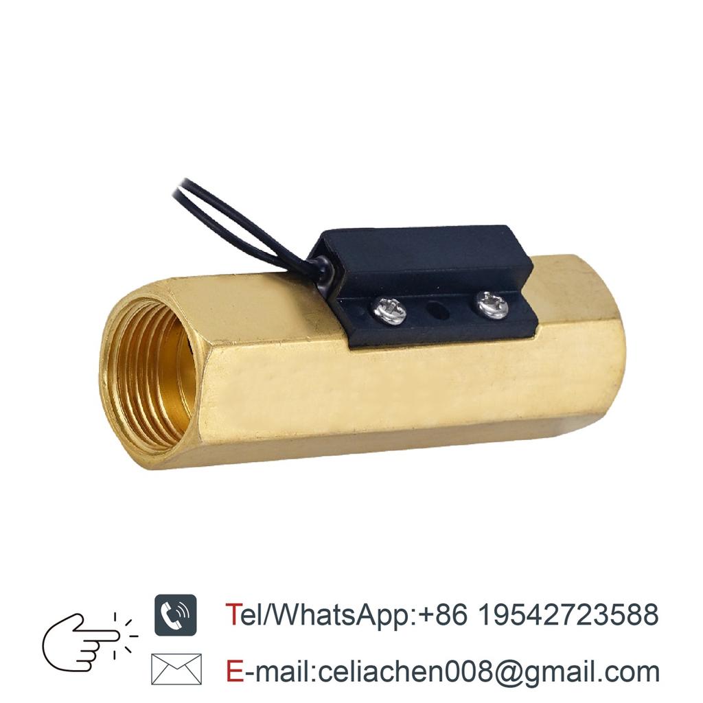 Brass Flow Switch Flow Meter Flowmeter 1.5‑3L/min G1/4 G1/2 Low Flow Water Normally Open Magnetic Spring Sensor Industrial