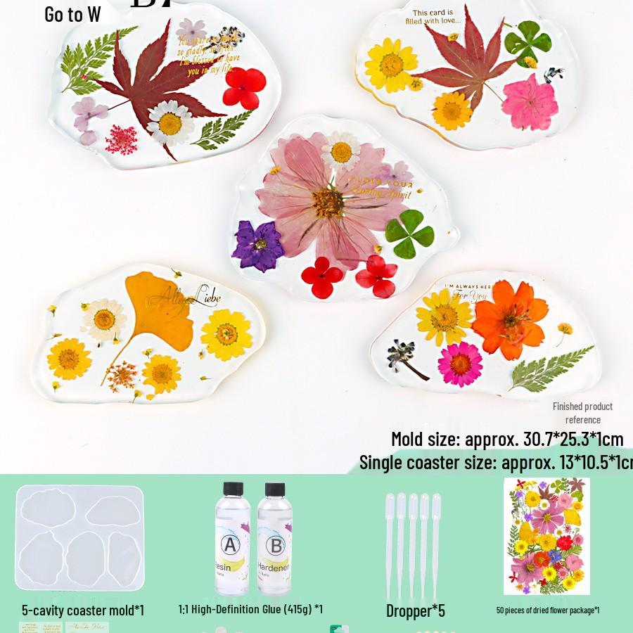 Dried Flower Silicone Keychain Mold for Handmade Pendant Crafting
