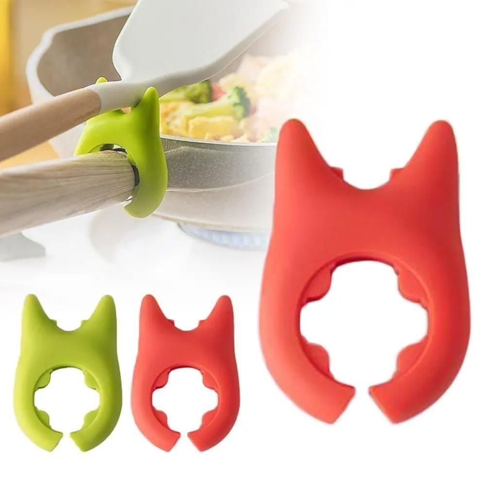 10PCS Kitchen Spatula Holder Pan Side Scoop Clamp Cooking Utensils Soup Spoon Holder Universal Shovel Storage Rack