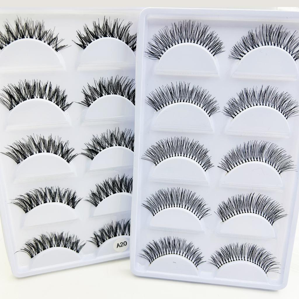 5 Pairs Natural Eyelash Hand made False Eyelashes Makeup Fake Eye Lashes Faux Cils Make Up Beauty Tools Wholesale A21 A20