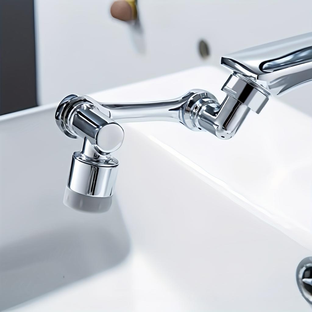 1 Stück Küchenspülenbelüfter, 1440° mechanischer Arm, universeller drehbarer Wasserhahn-Sprühkopf mit wassersparenden spritzwassergeschützten Doppelmodi, essenziell für Wasserhähne