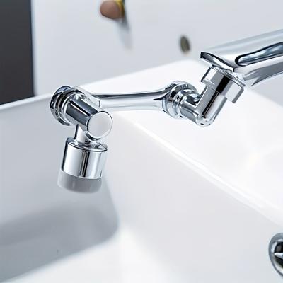 1pc Kitchen Sink Aerator, 1440° Mechanical Arm Universal Rotating Faucet Sprayer with Water-Saving Splash-Proof Dual Modes, Essential for Faucets