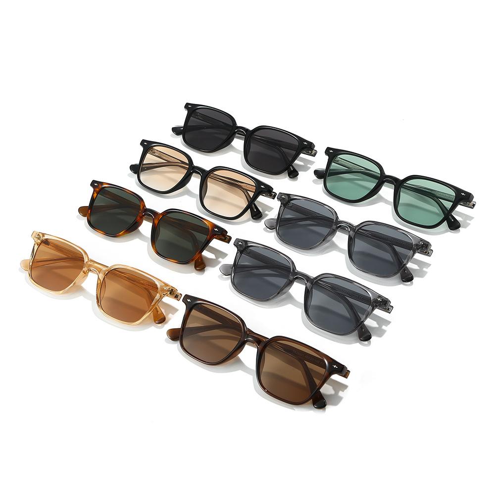 TR90 Frame Sunglasses, Unisex, Square Design, Large Frame, Slimming Effect, Suitable for Driving and Fishing