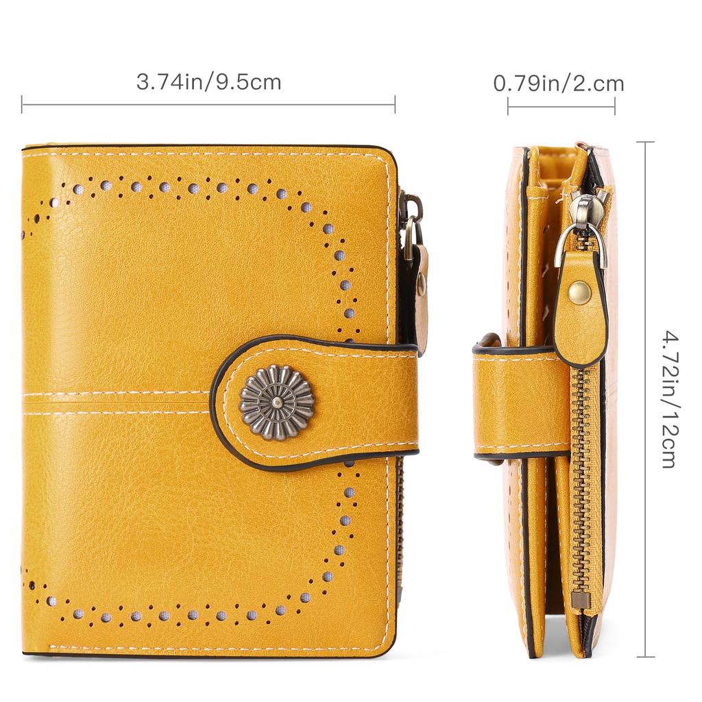 Large Openwork Wallet [RNIEGA] Women's Bi-fold Wallet, Lightweight, Capacity, Design, Stylish, Anti-Skimming