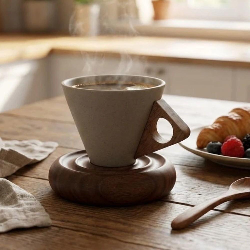 Retro styl Vintage keramický hrnek Hrubá keramika Nálevka Hrnky na kávu Kameninový hrnek Obývací pokoj