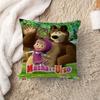 Cartoon MMasha And The BBears Pillow Cushion Cover Pillowcase Living Room Sofa Home Decor Customized