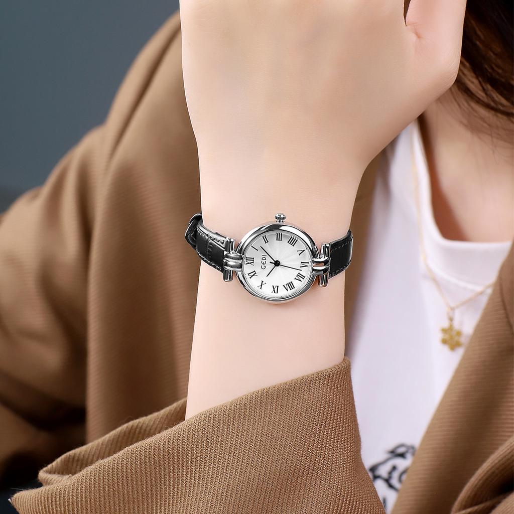 Retro Roman Women'S Watch Simple High-Value Belt Quartz Student Watch Women'S Small And Exquisite Leather Watch