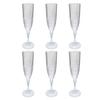 Plastic Champagne Flutes Transparent Wine Glasses Shatterproof Reusable Wine Goblets Elegant Drinkware