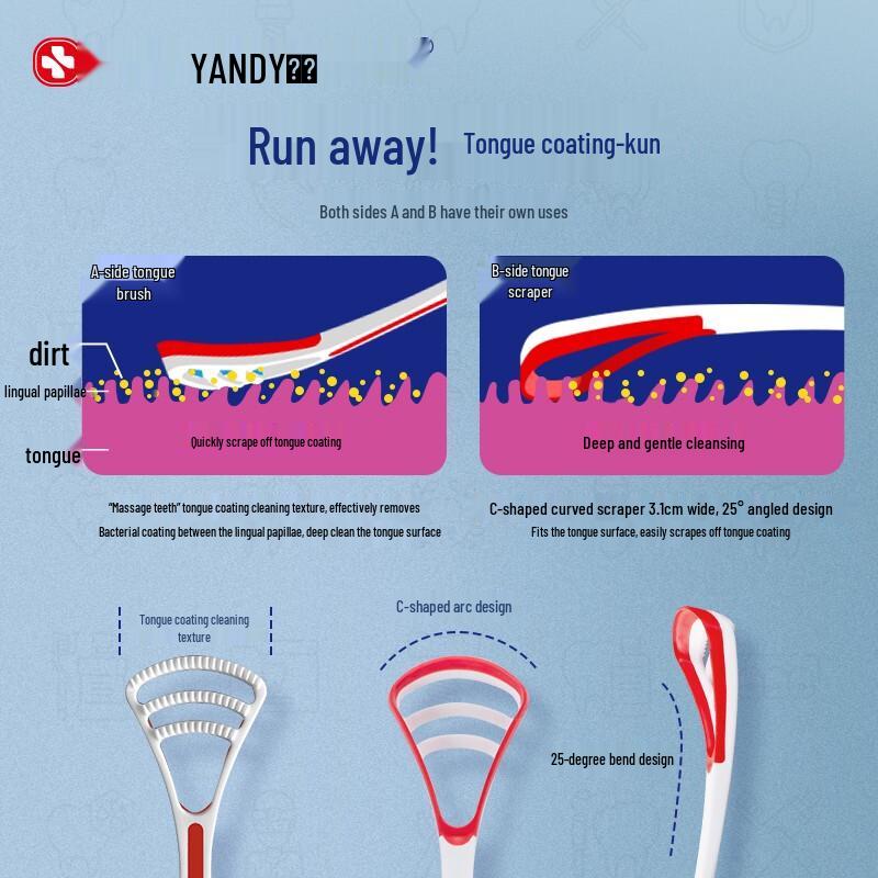 YANDY Tongue Cleaner Brush (2-Pack)