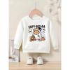 Halloween Cute Capybara Little Pattern Print Sweatshirt, Pumpkin Halloween Holiday Atmosphere Print Girls'