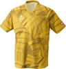 Nittaku Table Tennis Game Shirt Bright Vamos Sizes JTTA Size NW2223 Shirt, Unisex, Sweat-wicking, Quick-drying, Stretch, 130cm-2XO, Approved, Gold, M,