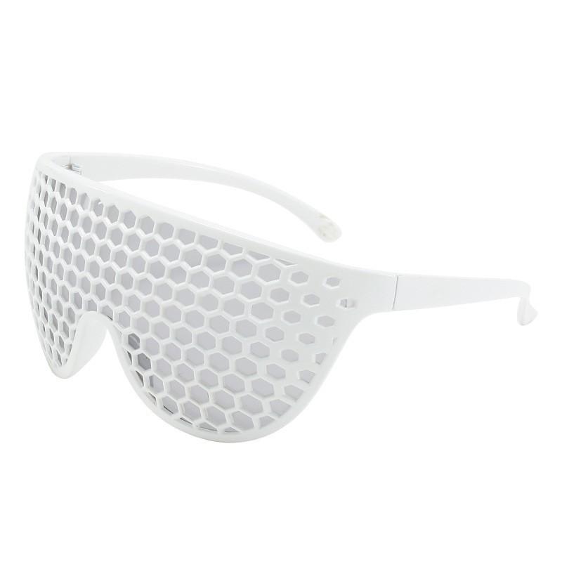 

Забавные солнцезащитные очки, модные очки с большой оправой и встроенной сеткой, солнцезащитные очки, закрывающие лицо для уличной фотографии spot.