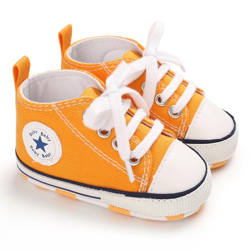 Soft Sole Star Canvas Baby Shoes, Spring/Autumn Style, for 0-1 Year Old