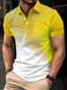 Modern Gradient Dot Pattern Short-sleeve Polo Shirt, Casual and Versatile.
