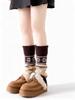 New Retro Socks Cover Autumn And Winter Atmosphere Thickened, Warm And Comfortable Calf Cover With Snow Boots Stacking Socks