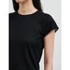 Anggae Basic Fine Knit T-Shirt Black