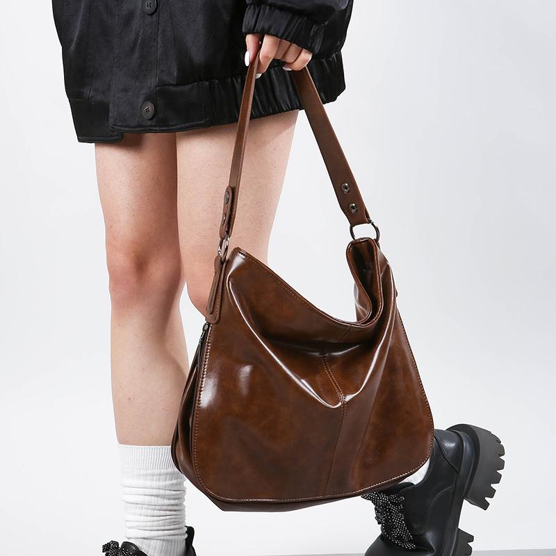 Damen Mode Weiches Leder Handtasche Große Kapazität Tragetasche Umhängetasche Crossbody Tasche für Damen Täglich Lässig Arbeit Einkaufen Reisen Einfarbige Farbe