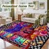 Crystal Velvet Square Rug Custom NameFive Nights at Freddy’s Pattern Non Slip Home Floor Decor Rug