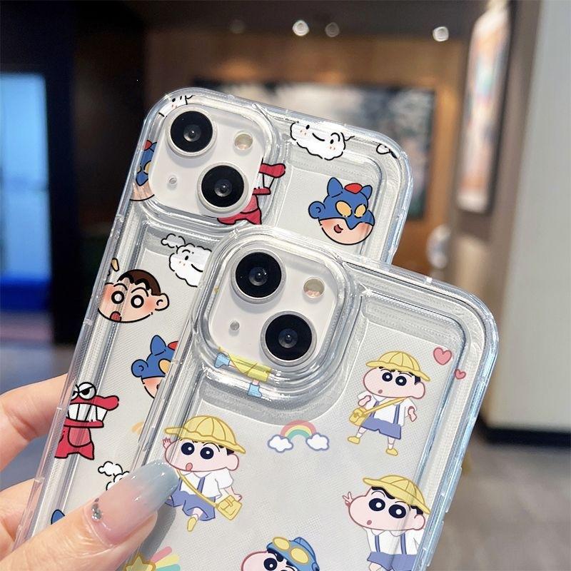 Applicable to Apple 14 protective case creative iPhone13promax mobile phone case 15 cartoon personality transparent anti-drop soft