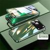 360 Full Protection Metal Magnetic Double-Sided Glass Snap Lock Phone Case For iPhone 17 Air 16 15 14 13 12 11 Pro Max Lens Protection Cover
