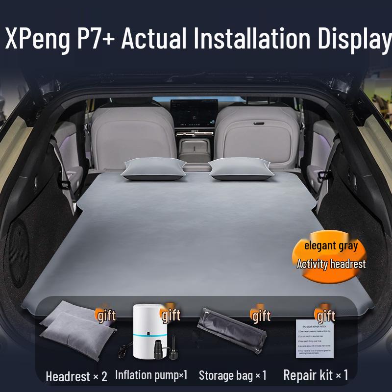 XPeng P7+ Car Mattress: Automatic Inflatable Bed for Trunk and Rear Seat Sleeping. XPeng P7+ 25-24