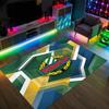 Rapid Wien FC Design Kristall Samt Teppich Gemütlich Non?Rutschfester Teppich mit Aufdruck für Schlafzimmer Wohnzimmer Eingang