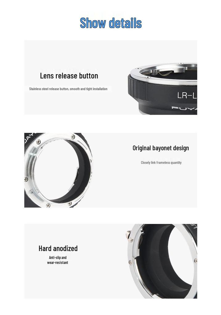 Leica LR To LM Lens Adapter Ring for Leica R DSLR Lenses To Tian Gong LM Camera