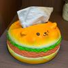 Collectible Cute Tissue Box Ornament Figure Model Hamburger Fun Tissue Box  Home Decoration
