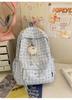 Schoolbag Cute Schoolbag Female Junior High School Mori Backpack Niche High Value Small Fresh Ins Plaid Light Multi-compartment Backpack