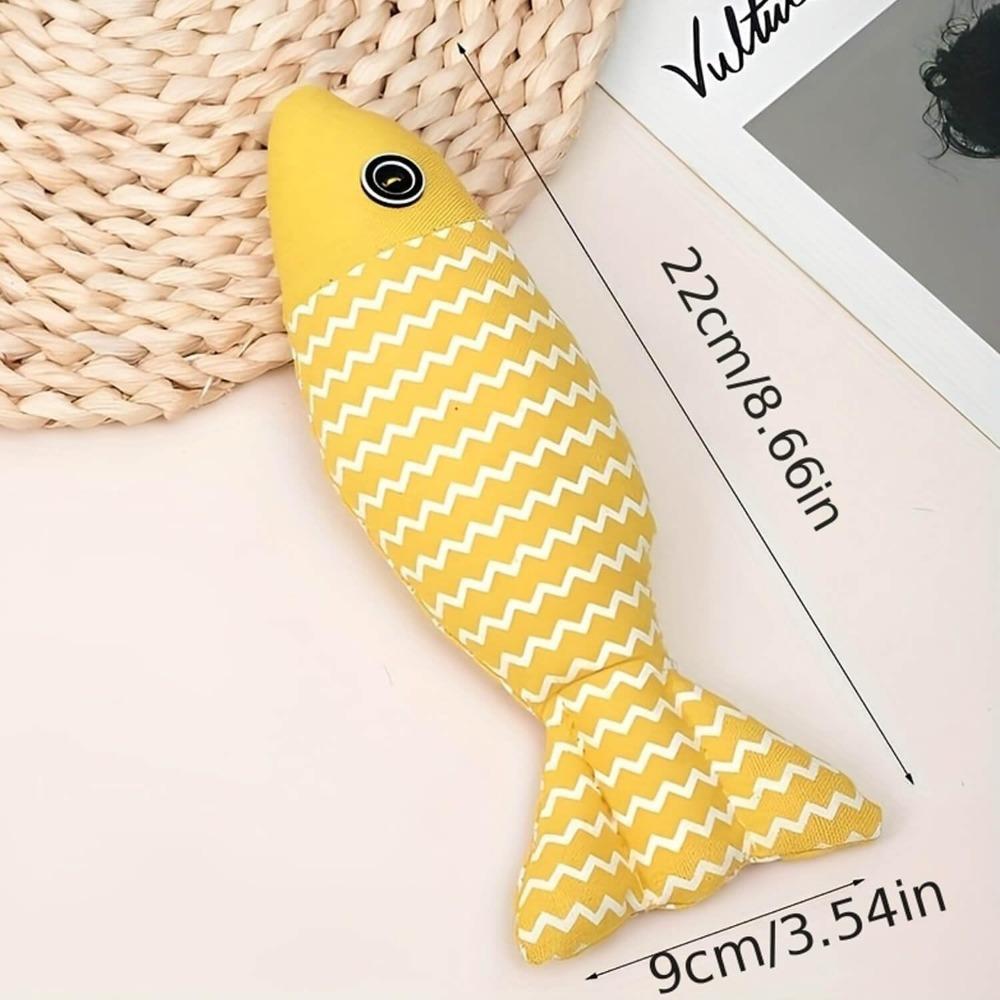 Cat Toys Fish,Plush Interactive Cat Toy for Indoor Cats,Crinkle Sound Catnip Toys Soft Linen, Interactive Kitten Exercise Kicker Toys for Indoor Cats